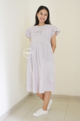 MAMA HAMIL Alice Dress Hamil Menyusui Stripe Simple Casual Formal Cloth   DRO 1002 10  large